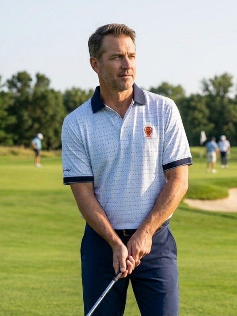 Ben Hogan Golf Polo Sz L Blue multi